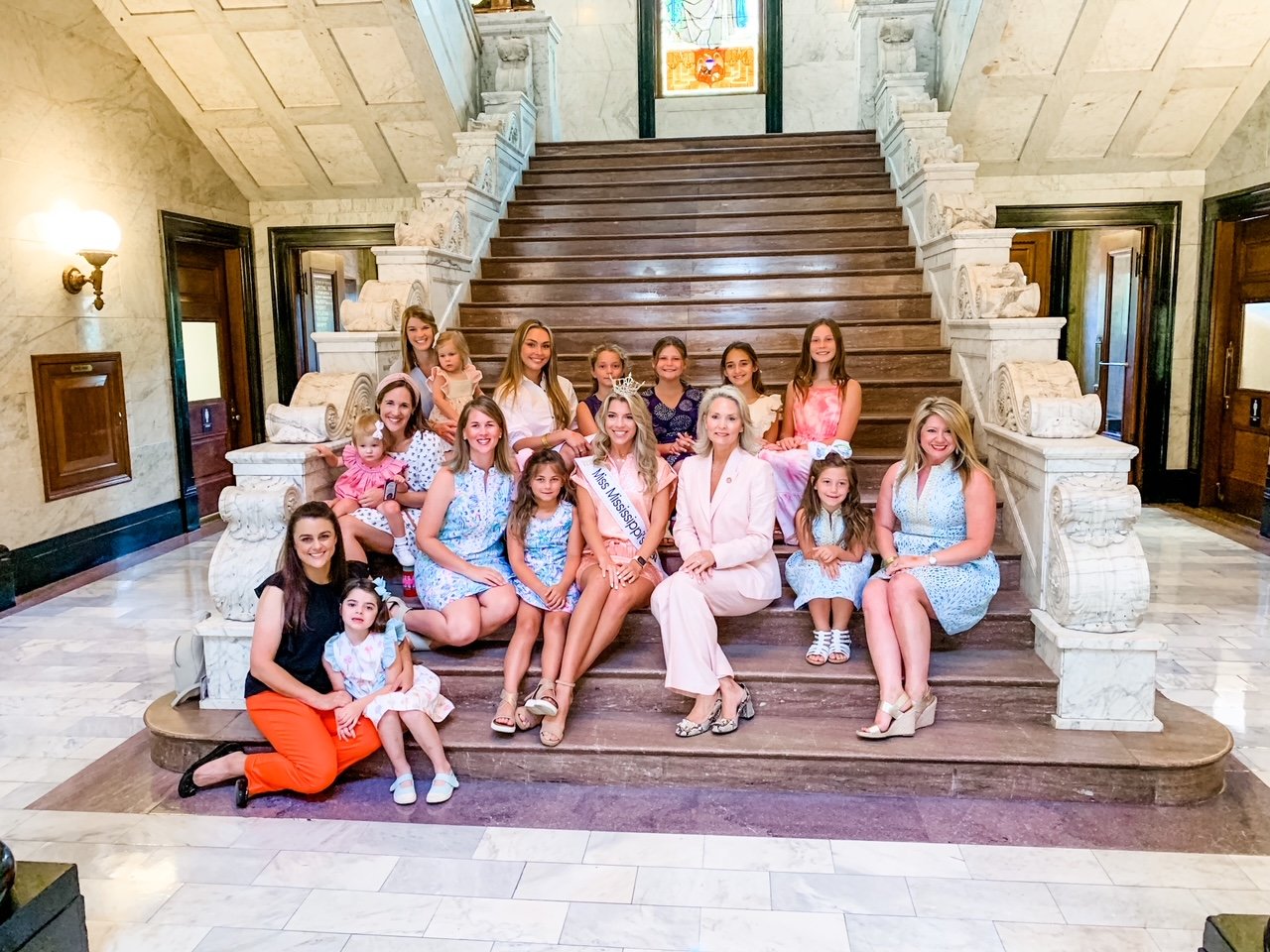 Pictured, from left to right, Ashley and Cora Thompson, Elizabeth and Louise Ford, Martha Grace and Ann Lyles Gray, Outstanding Teen Tori Johnston, Representative Jill Ford, Anna Crawford and Loraleigh Phillips, Leyna and Savannah Ford, Audrey Eckerson, Cara Hall, Maris Walters, Olivia Thompson, and Reese Hall.