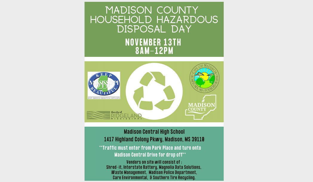 Madison County Garbage Holiday Schedule 2022 Madison County To Hold Free Household Hazardous Waste Disposal Day