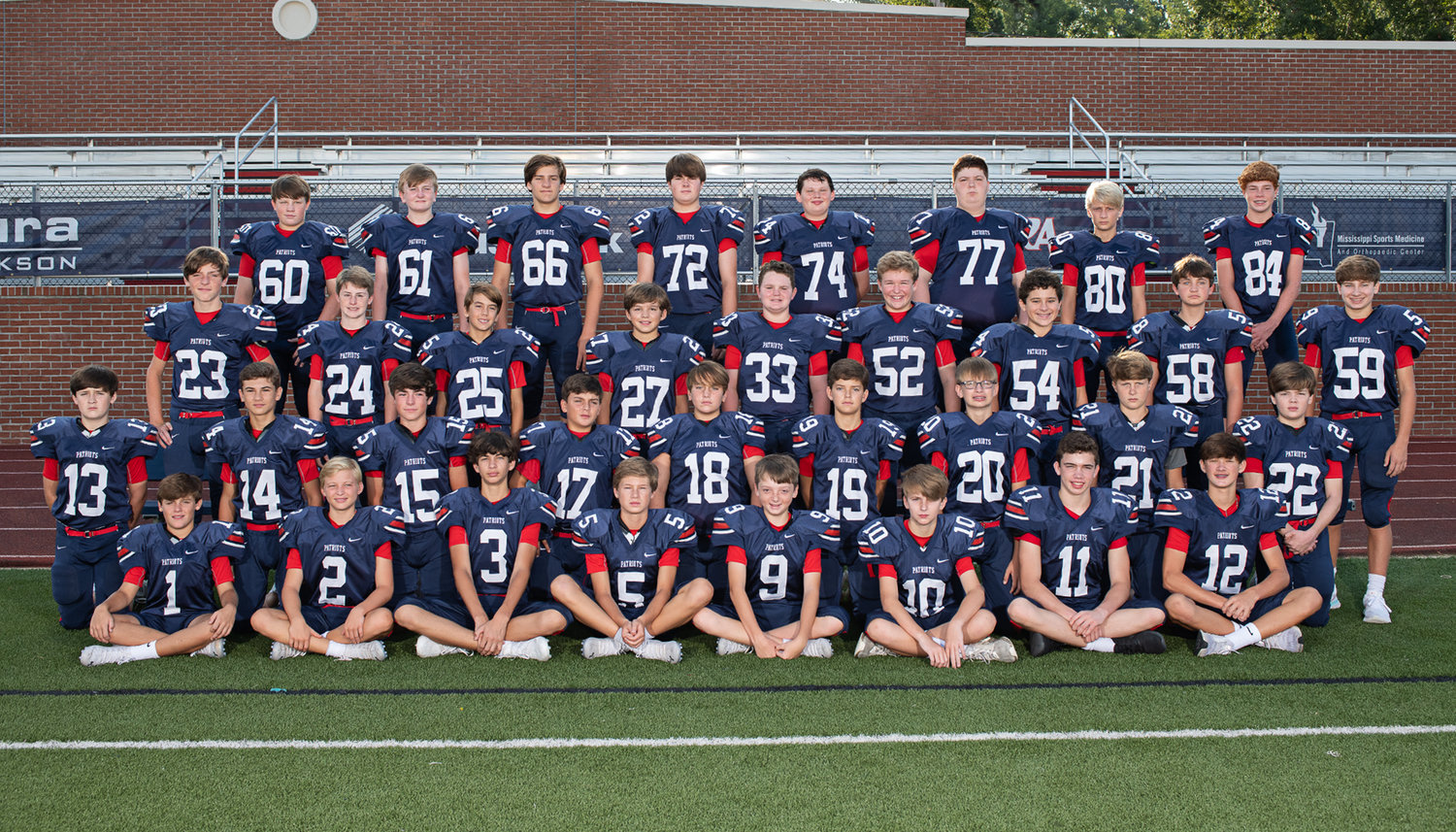 Pictured, left to right, are (Back row)  #60 Hayden Mize, #61 Trace Rowe, #66 Cole Farris, #72 Colt Woods, #74 Jackson Wells, #77 Nick Nelson, #80 Graham Kennedy, #84 Tripp Carroll, (Third row) #23 Mack McIntosh, #24 Reagan Hood, #25 Bayler Foote, #33 Peyton Hester, #52 Bobby Edgar, #54 Frazier James, #58 Judson Hamilton, #59 Smith Street (Second row) #13 Thomas Edwards, #14 Asher Wiggins, #15 Walt Bryson, #16 Holt Adams (Not Pictured), #17 Biven Patterson, #18 Hayden Fiorito, #19 Cash Myrick, #20 Bradyn Mason, #21 Gray Hancock, #22 Walker Rives (Front row) #1 Duren Melton, #2 Ty Childress, #3 Brody Brown, #4 Brody Hillhouse (Not Pictured), #5 Trey Pentecost, #9 Towers Adams, #10 Hayes Harless, #11 Boston Sims, and #12 Pierce Ingram.