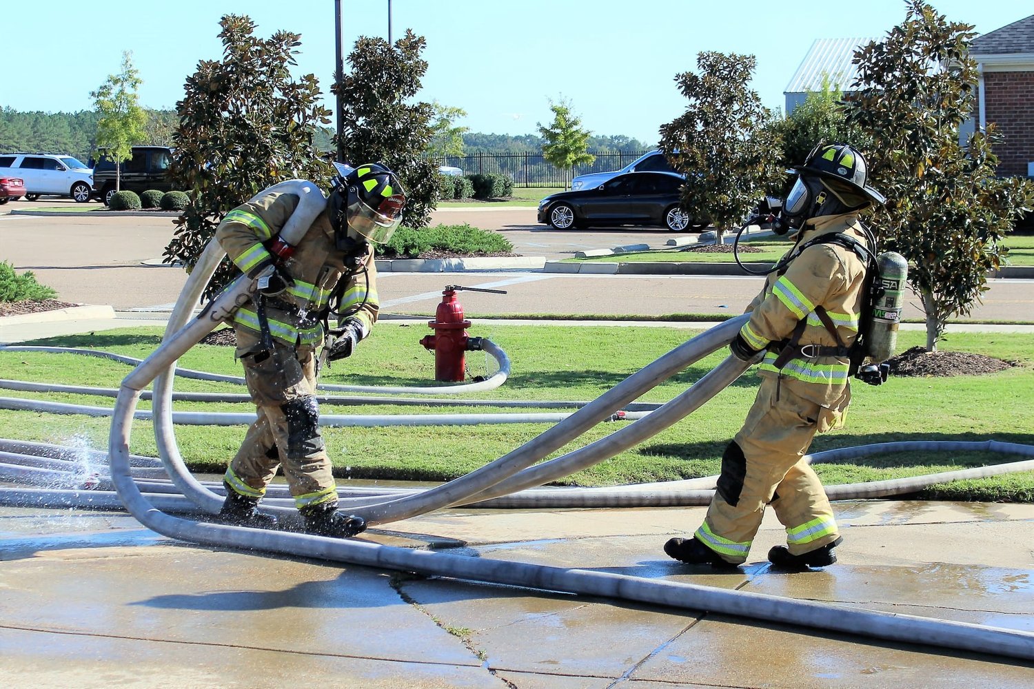 The Madison Fire Department held a training on team building and firefighting skills for their firefighters on Monday, Oct. 25 at Station 2 on Old Canton Road.