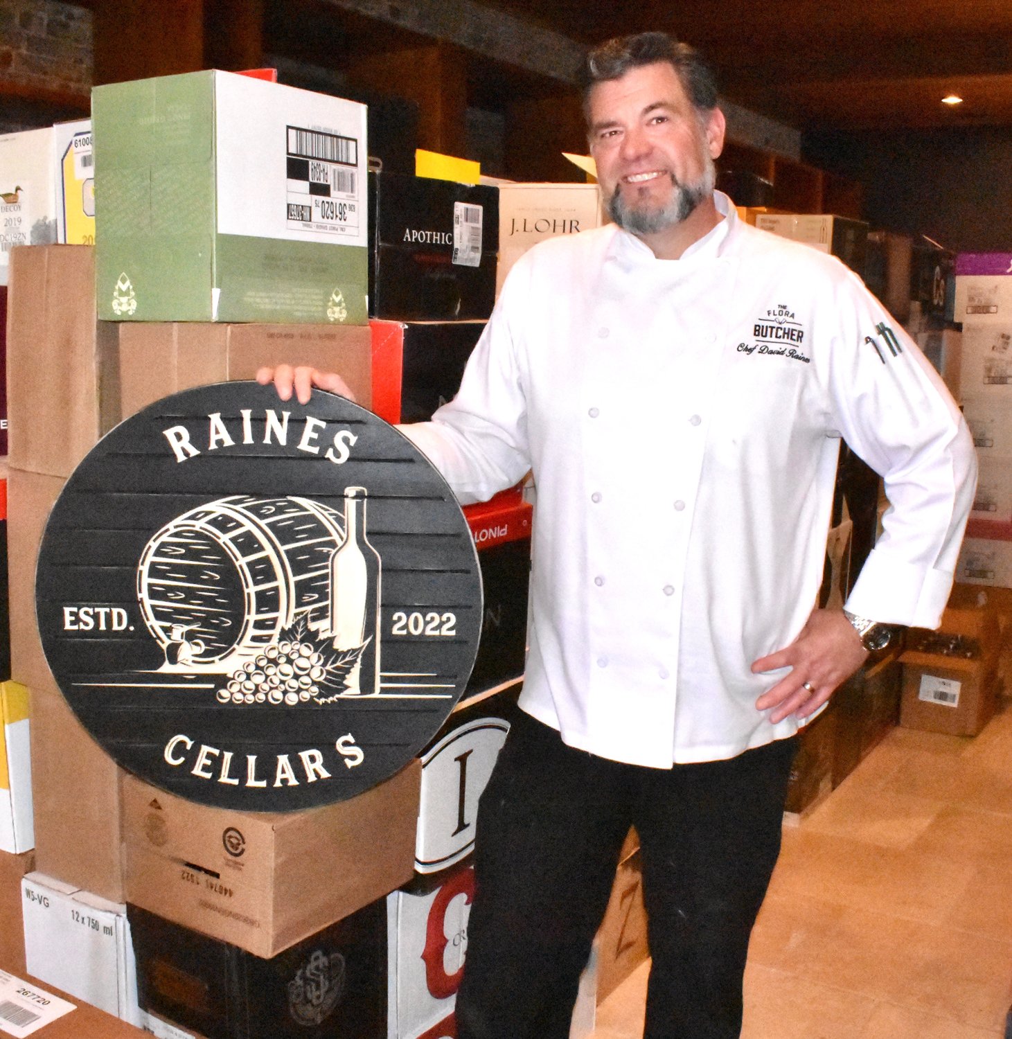 Chef David Raines is excited to open Raines Cellars next door to The Flora Butcher in Flora.