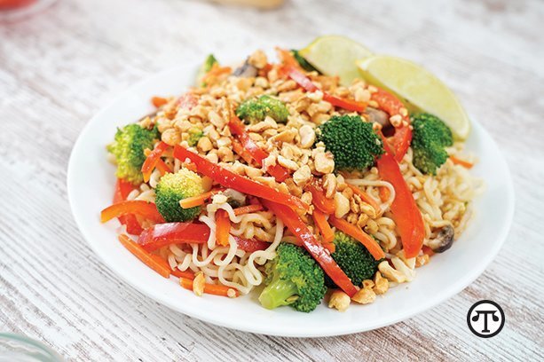 Peanuts deliver a plethora of health benefits and this delicious ramen dish incorporates both peanuts and peanut butter.