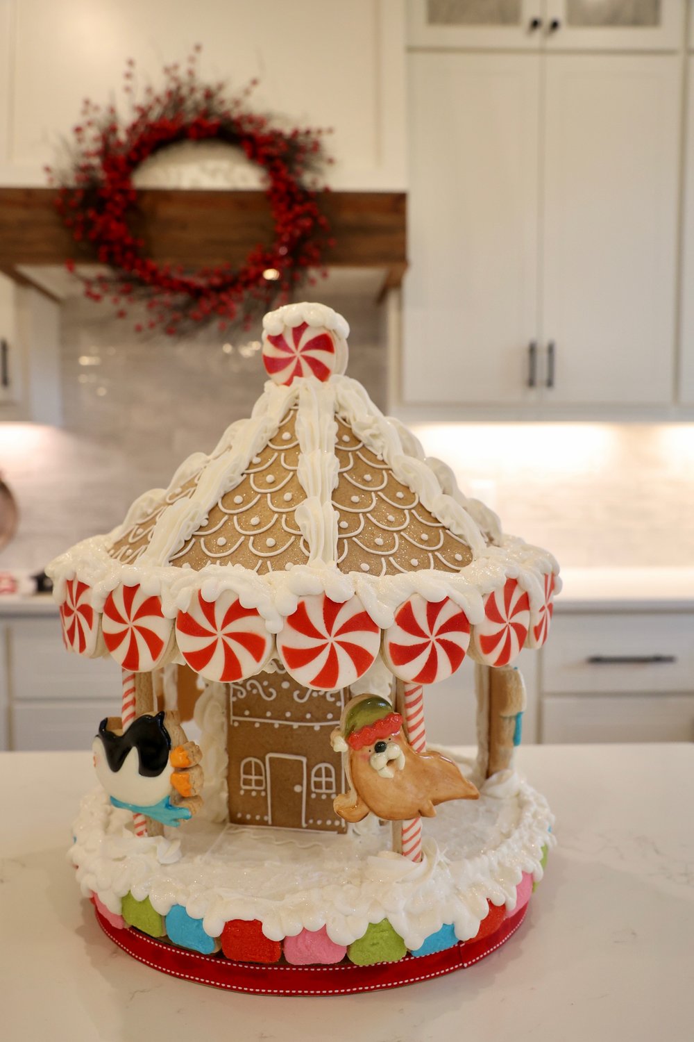 Madison’s Beth Hennington creates a cookie carousel while competing on The Food Network’s “Christmas Cookie Challenge.”