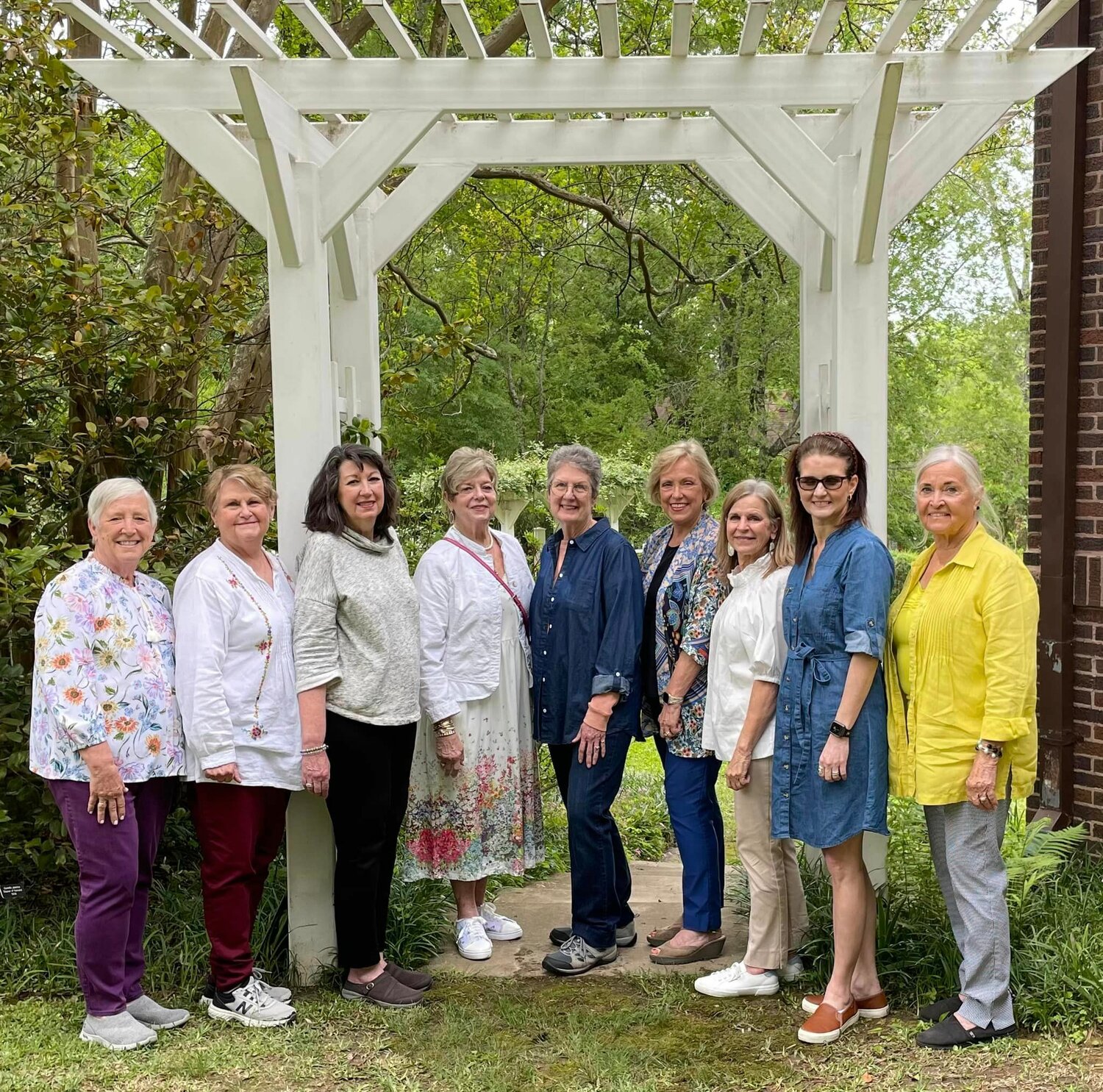 Pictured, from left, are Mary Manning, Beth Herring, Suzanne Stephens, Margaret Collier, Myra Cook Chapter Regent, Liz Covington, Debbie Cannon, Amy Michaud, and Bette Poole.
