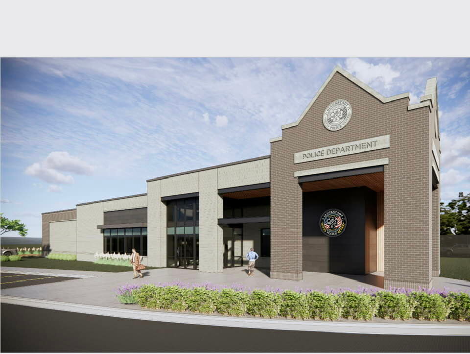 A rendering shows the new Gluckstadt Police Department.