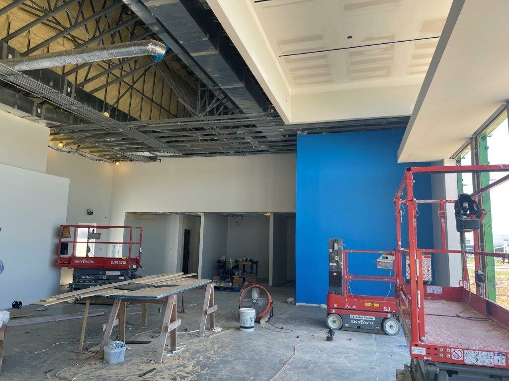 Construction is nearly 70 percent complete at the new Trustmark Bank branch in Gluckstadt.