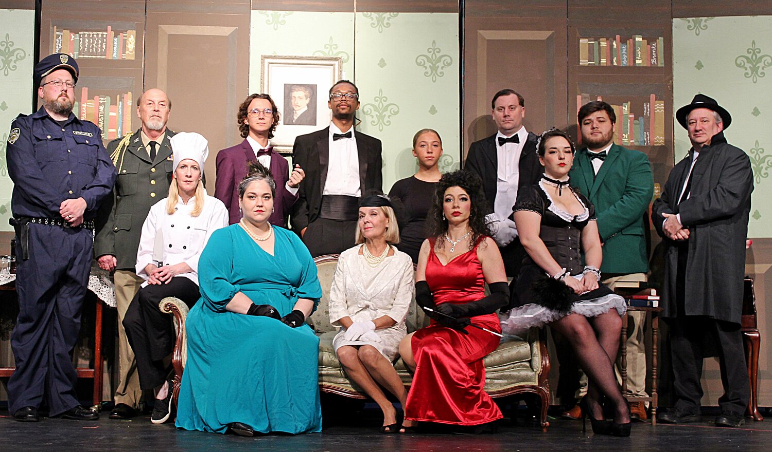 “Clue: On Stage” will be performed Thursday through Sunday by The Center Players Community Theatre at Madison Square Center for the Arts on Main Street in Madison. Thursday’s show will be a dinner theater with tickets costing $35 for a three-course meal, beginning at 7 p.m. and the show at 7:30 p.m. The shows on Friday and Saturday are at 7:30 p.m. and the Sunday show is at 2:30 p.m. Tickets are available at www.thecenterplayers.org and cost $15 for adults and $12 for students/seniors/military. Cast members in this real-life version of a classic board game are, front from left, Courtney Haindel, Mandy Hackman, Connie Black, Roxie Hood, Pheobe Whitley; back row, Steven Carter, Wayne Thomas, Samuel Smylie, Bradley Davis, Sims Jones, Vincent Jordan, Wyatt Wilson and Nathan Dunaway.