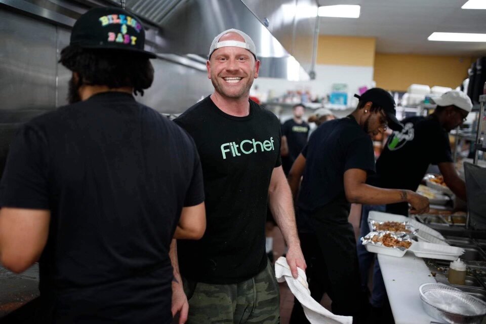 Kevin Roberts cooks in the Kitchen at his Fit Chef location in Vicksburg. He plans to move his entire base of operations for Fit Chef to Gluckstadt within the next three to six months.